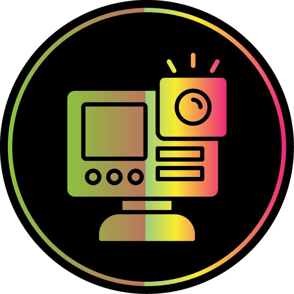 Gopro Glyph Due Color Icon Design vector