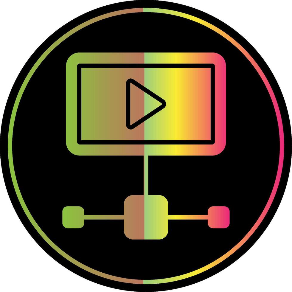 Glyph Due Color Icon Design vector