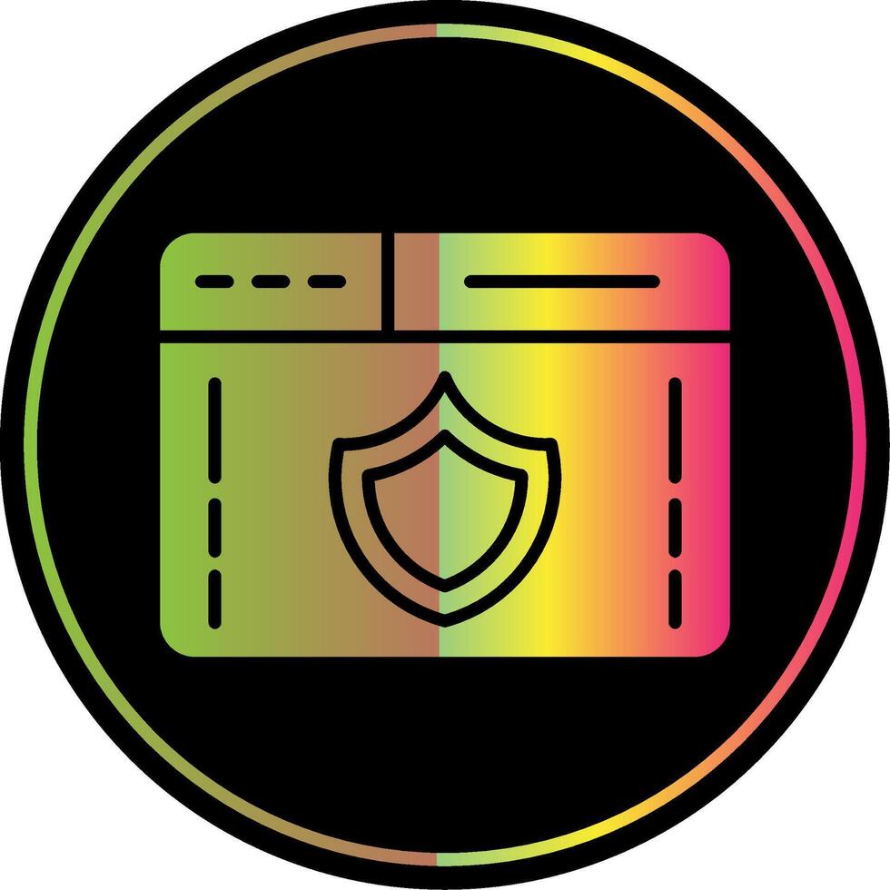 Web Security Glyph Due Color Icon Design vector
