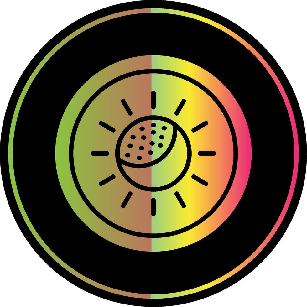 Night Mode Glyph Due Color Icon Design vector