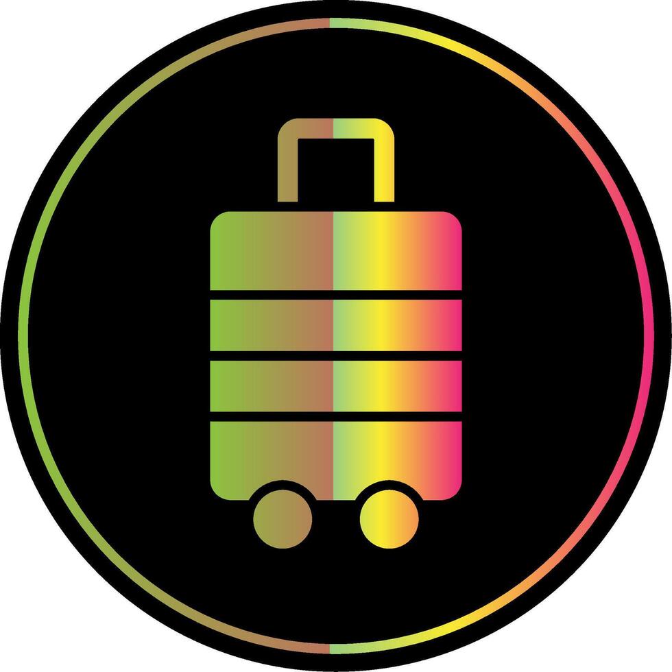 Luggage Glyph Due Color Icon Design vector