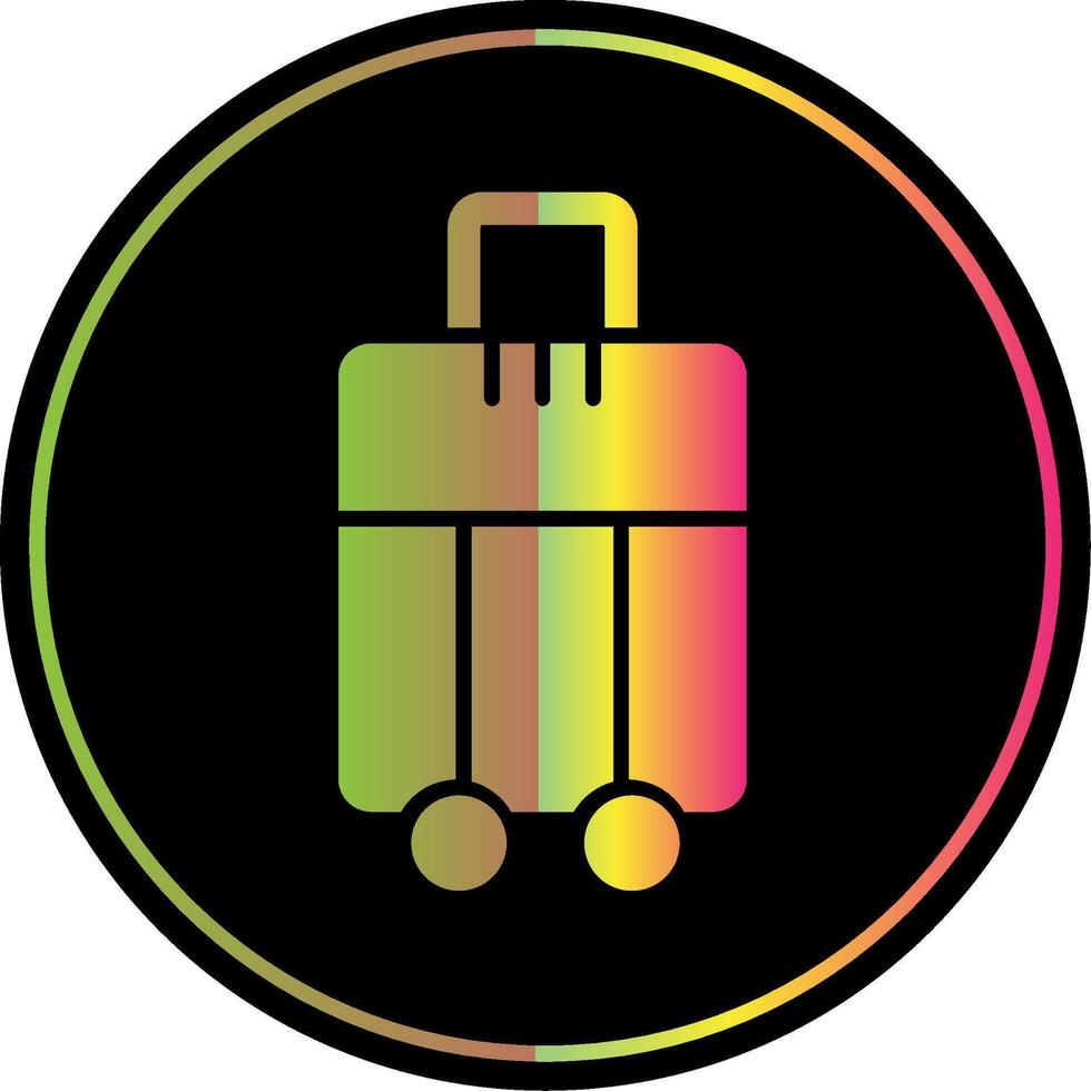 Luggage Glyph Due Color Icon Design vector