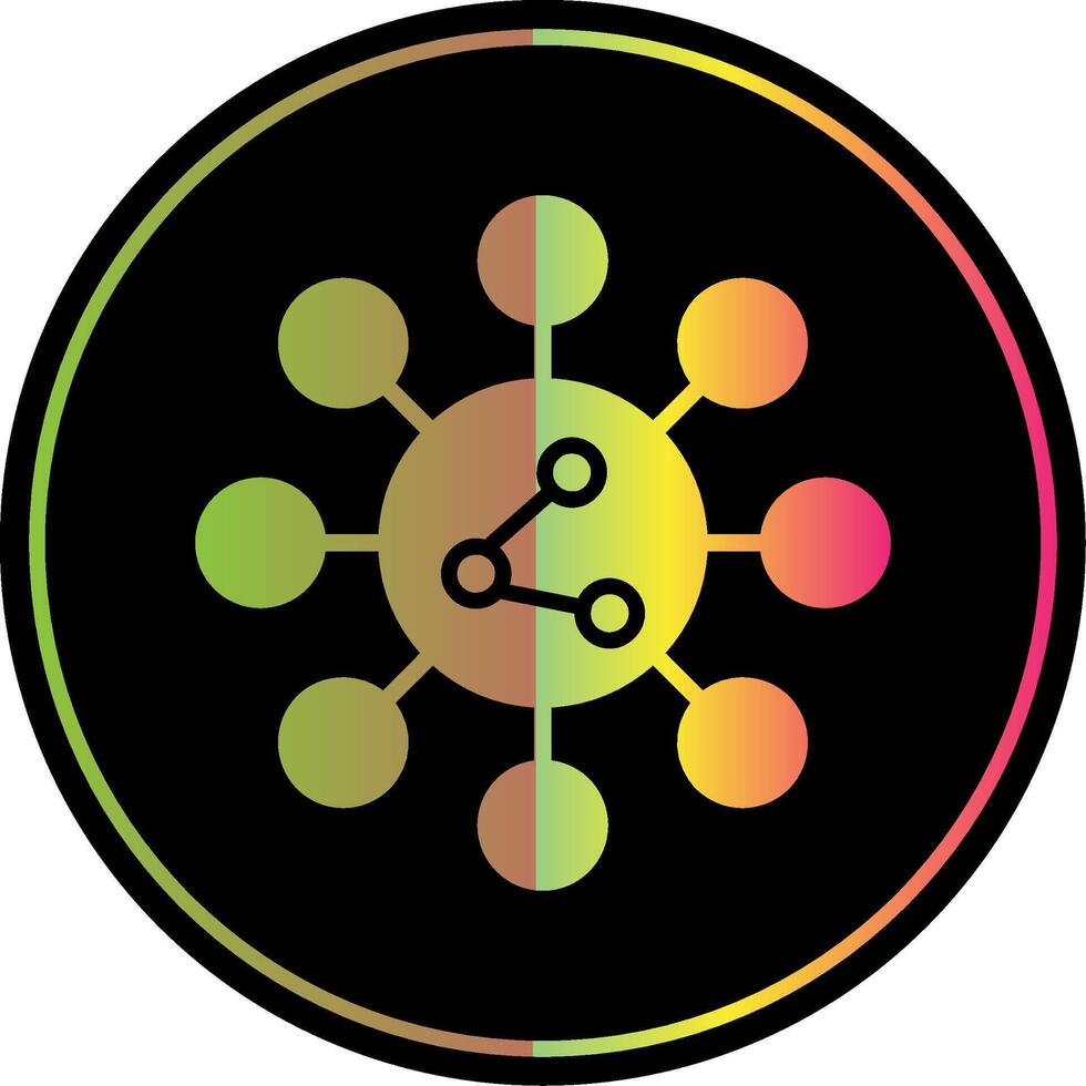 Share Glyph Due Color Icon Design vector