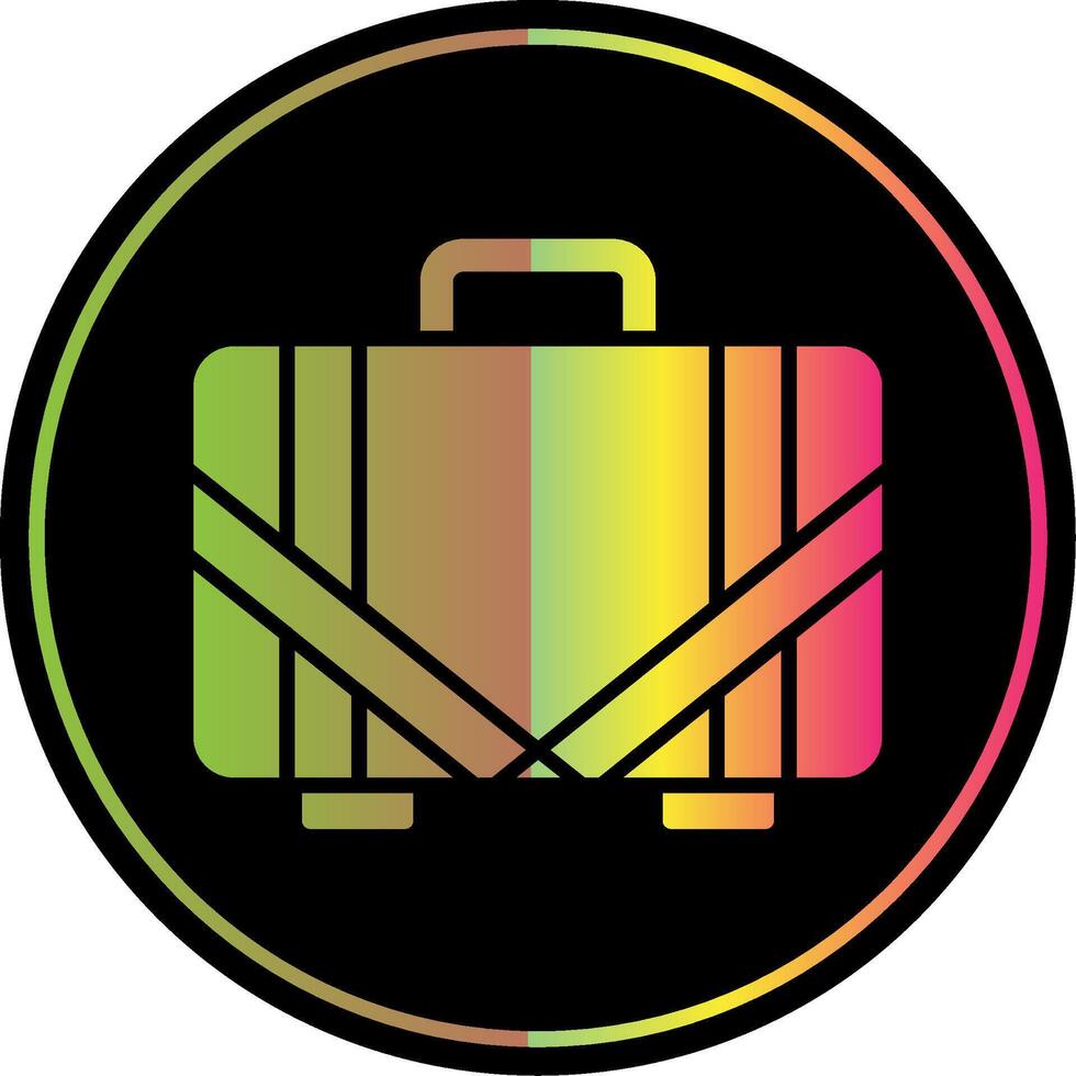 Suitcase Glyph Due Color Icon Design vector