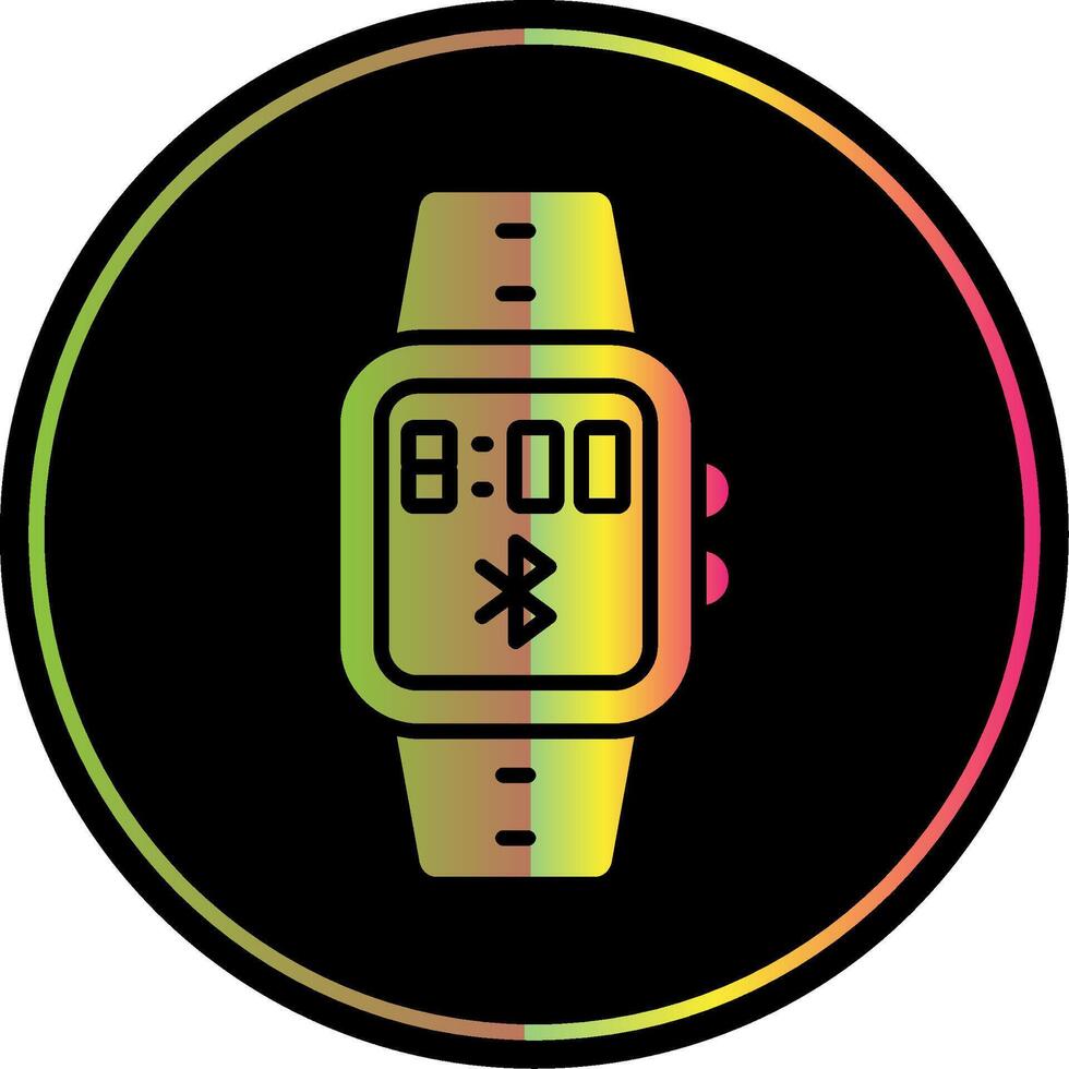 Bluetooth Glyph Due Color Icon Design vector