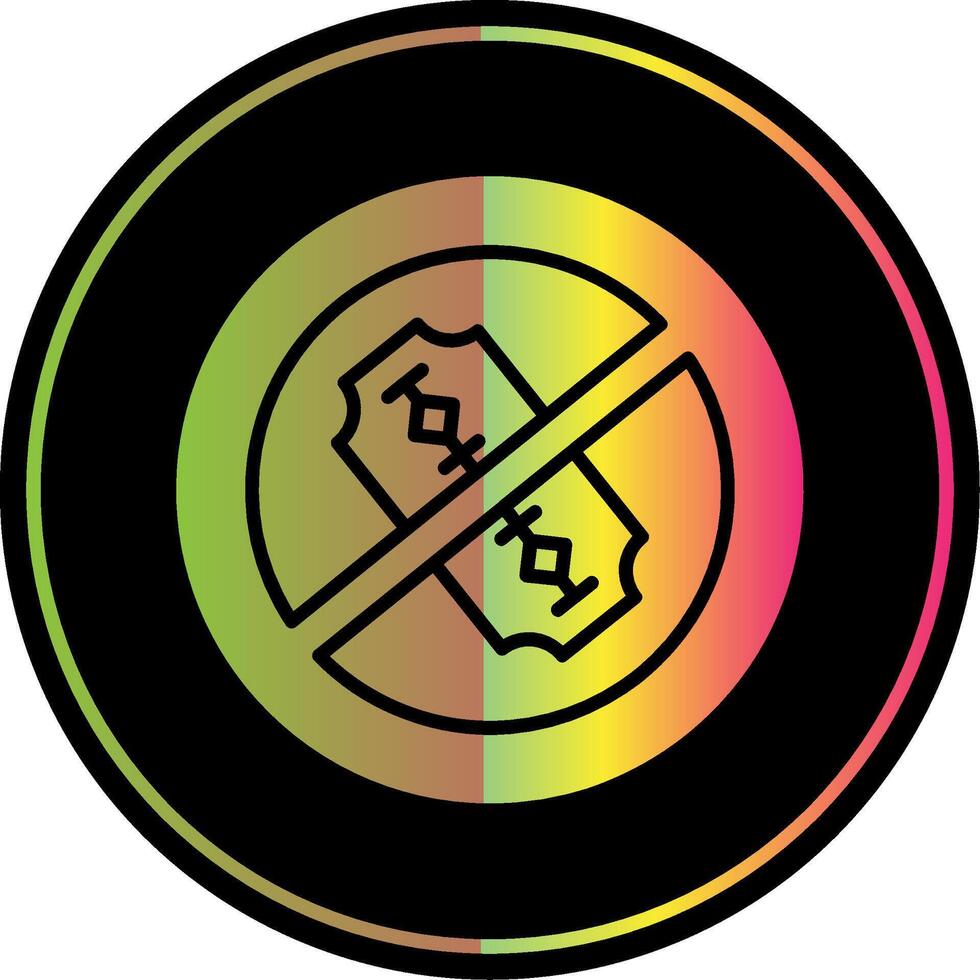 No Blade Glyph Due Color Icon Design vector