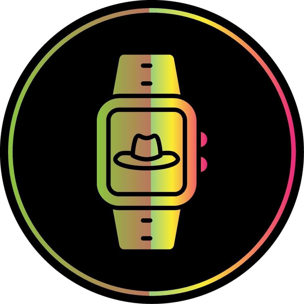 Watch Glyph Due Color Icon Design vector