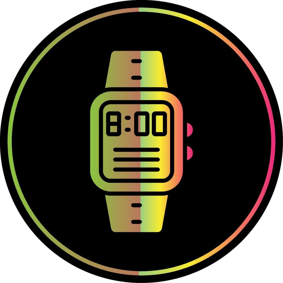 Time Glyph Due Color Icon Design vector