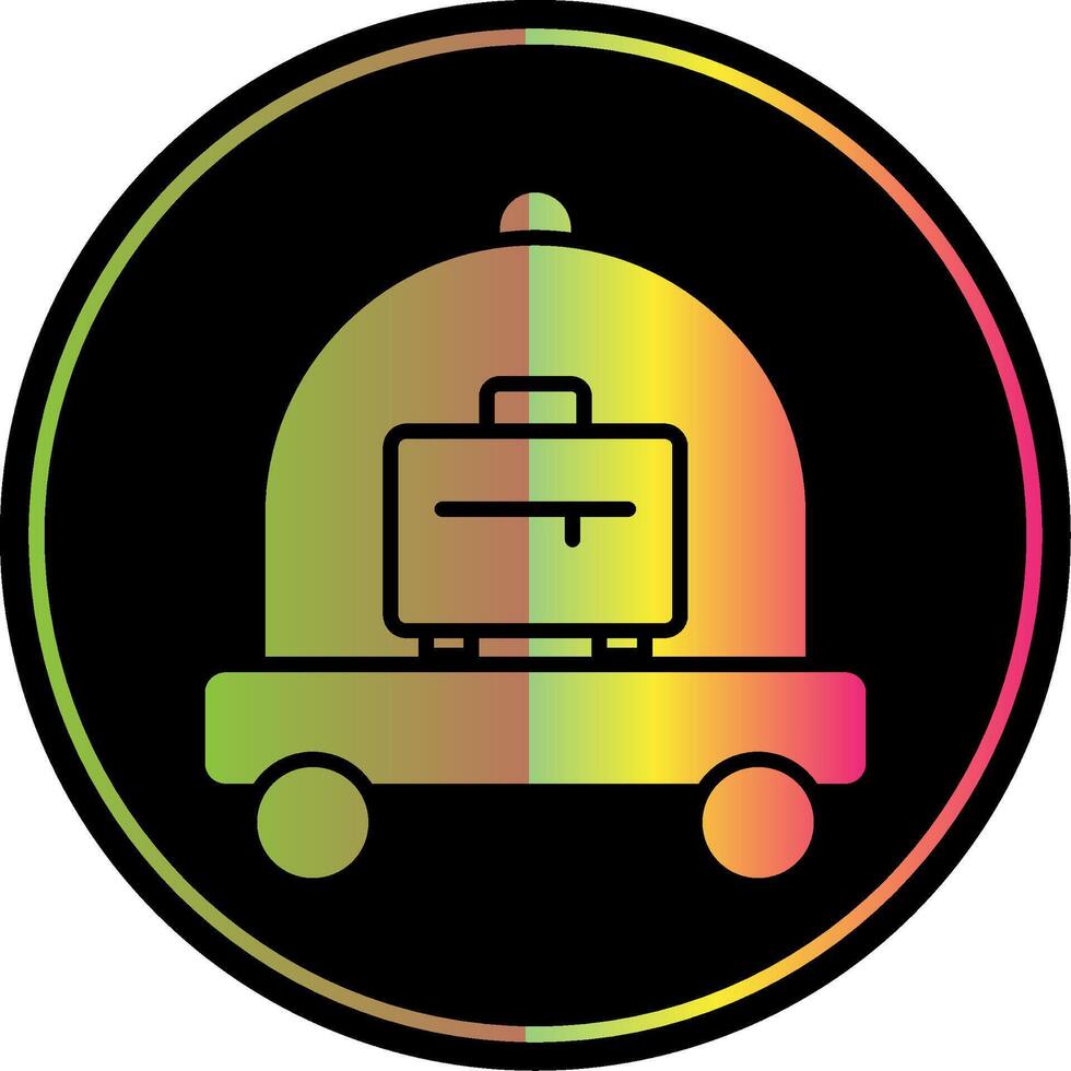 Cart Glyph Due Color Icon Design vector