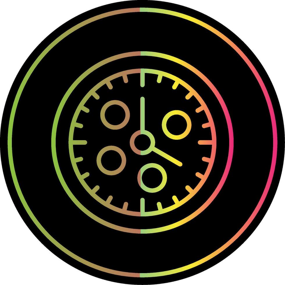 Watch Line Gradient Due Color Icon Design vector