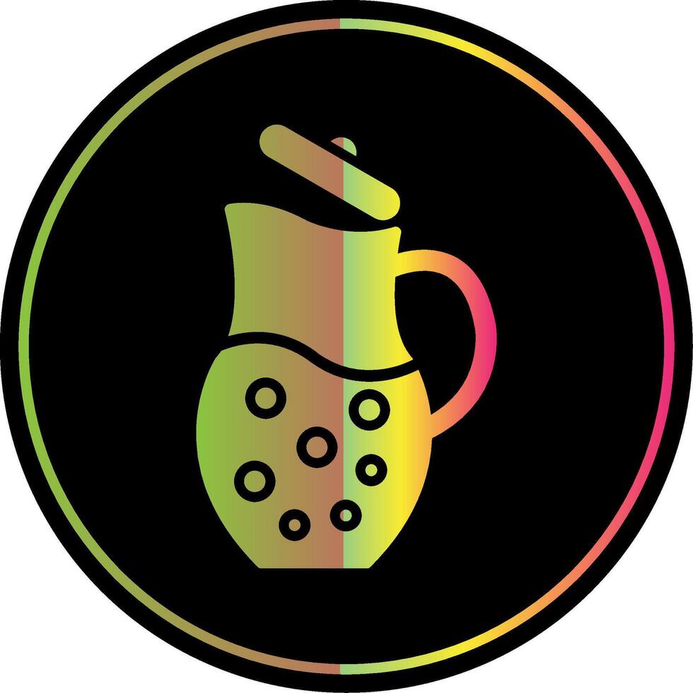 Jug Glyph Due Color Icon Design vector