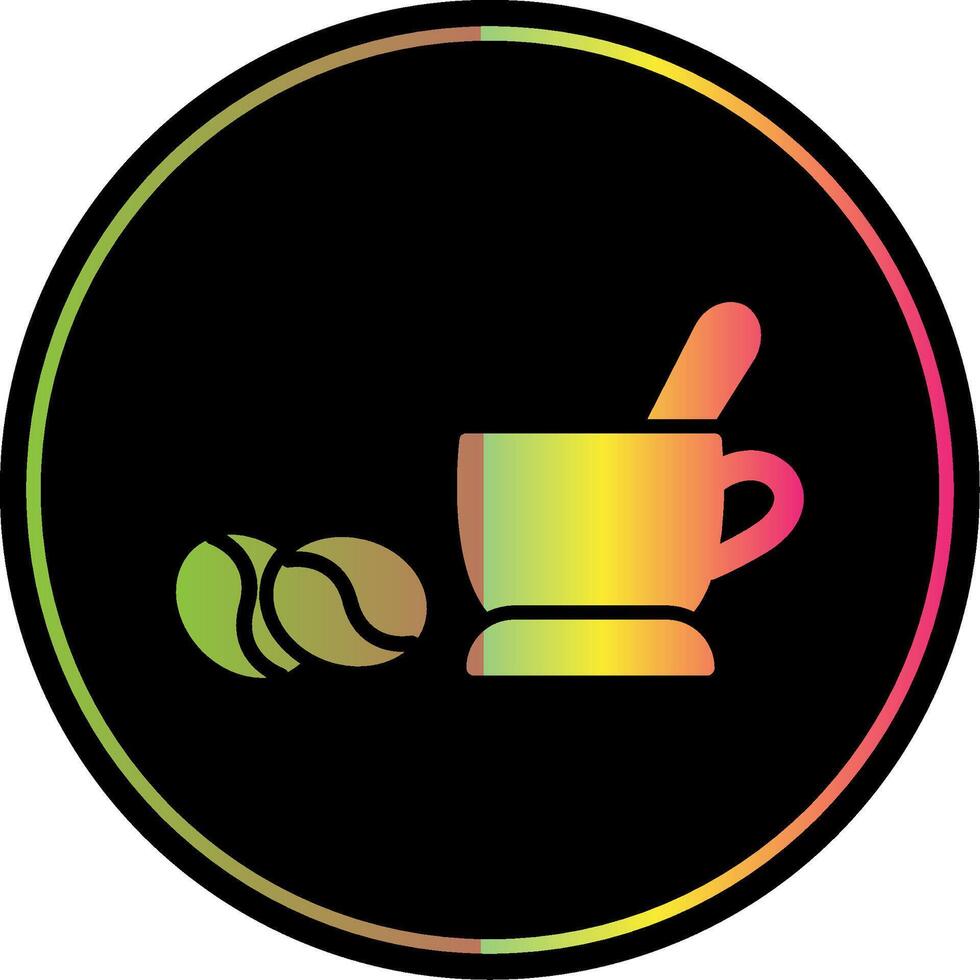 Coffee Glyph Due Color Icon Design vector