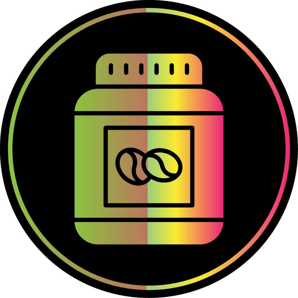 Beans Jar Glyph Due Color Icon Design vector