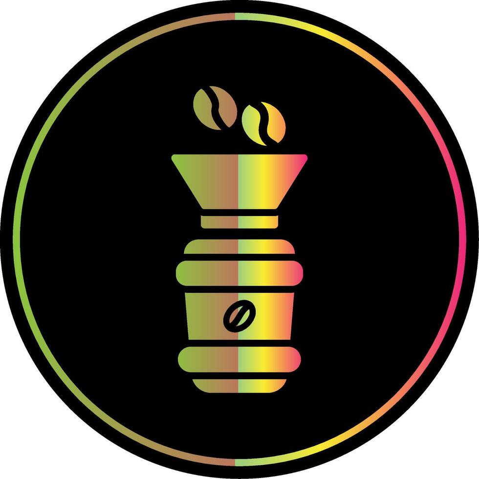 Coffee Filter Glyph Due Color Icon Design vector