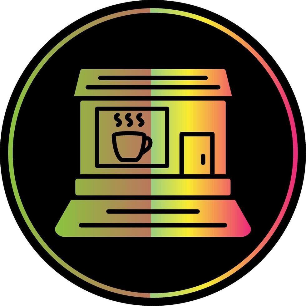 Coffee shop Glyph Due Color Icon Design vector