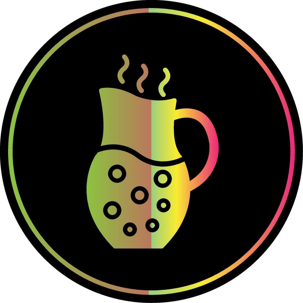Jug Glyph Due Color Icon Design vector