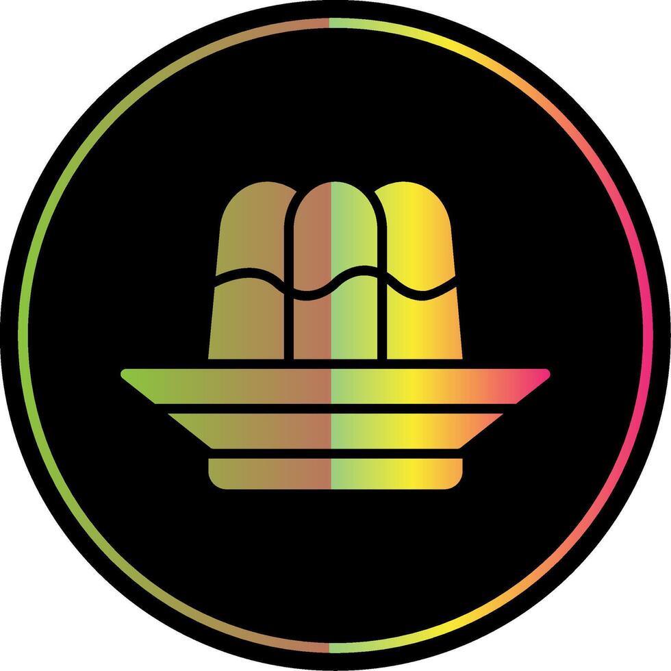 Jelly Glyph Due Color Icon Design vector