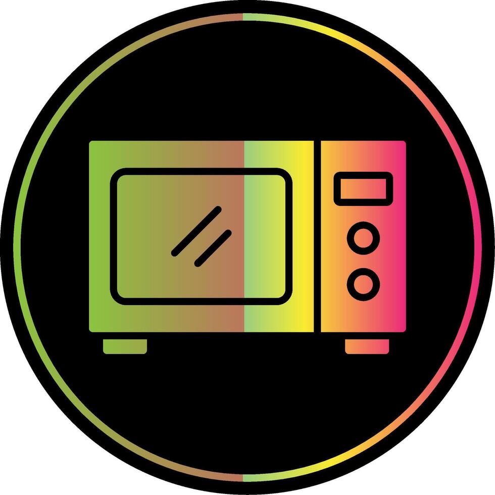 Microwave Glyph Due Color Icon Design vector