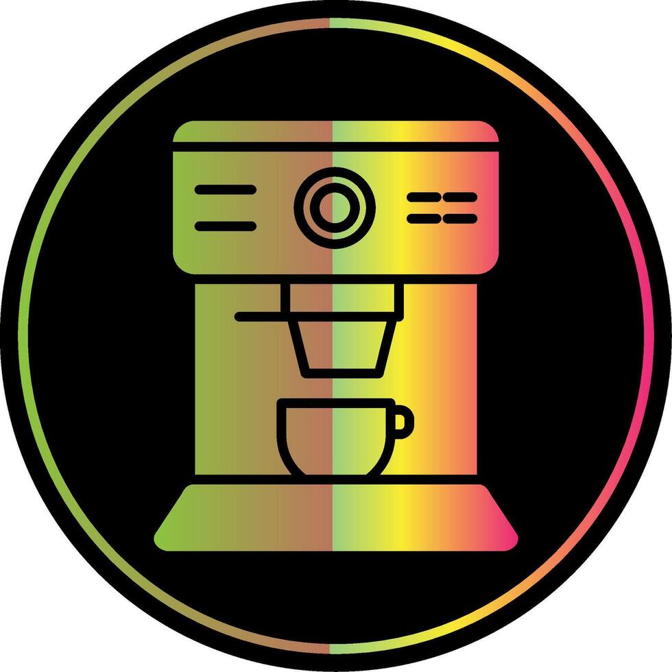 Coffee Machine Glyph Due Color Icon Design vector