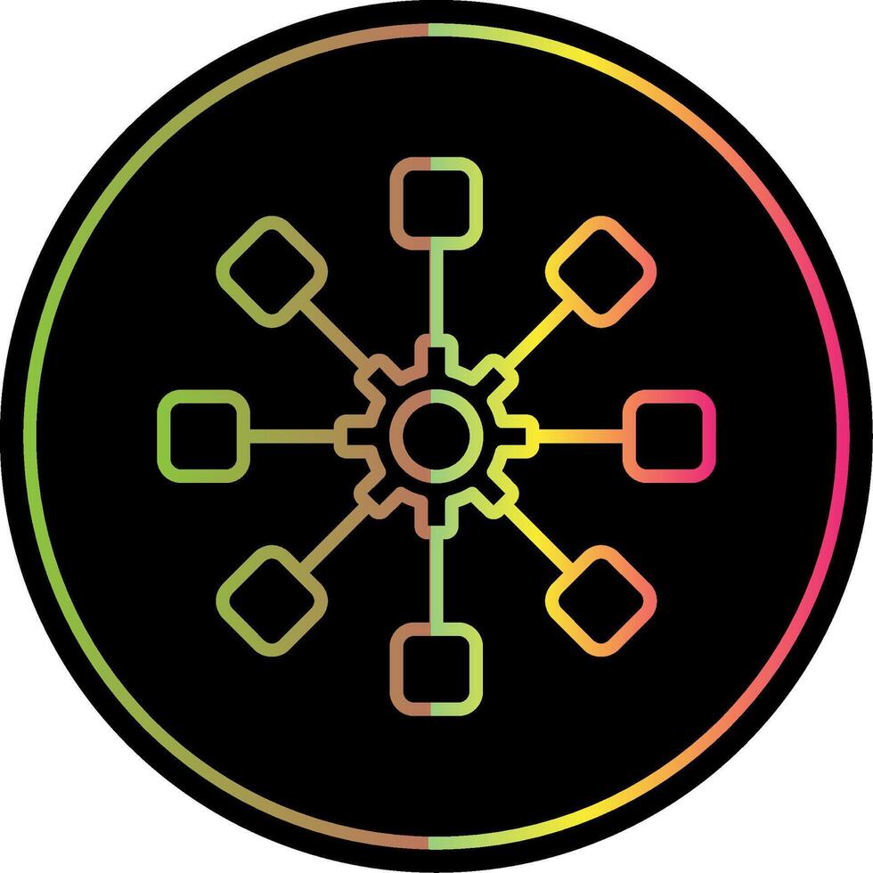 Structure Line Gradient Due Color Icon Design vector