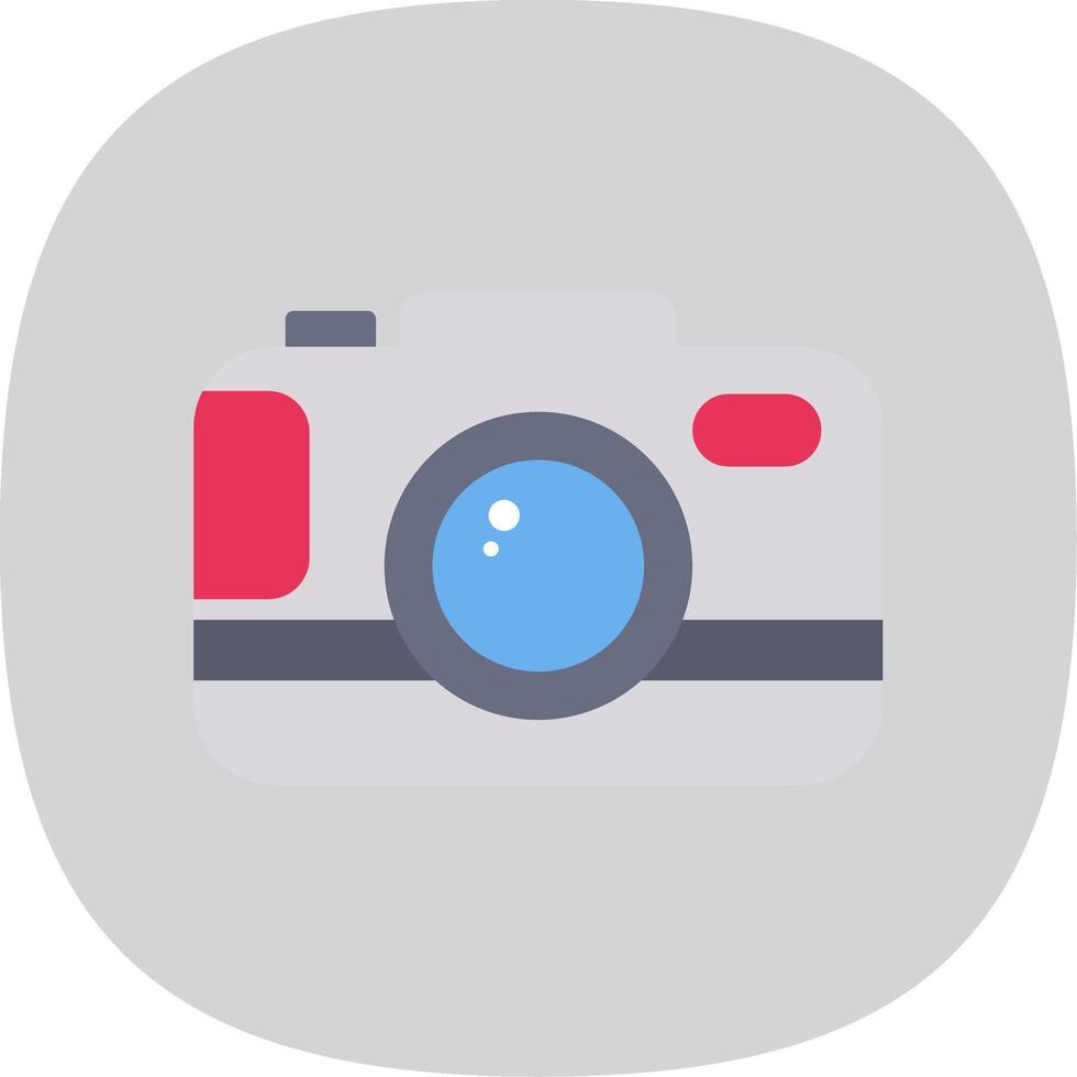 Camera Flat Curve Icon Design vector