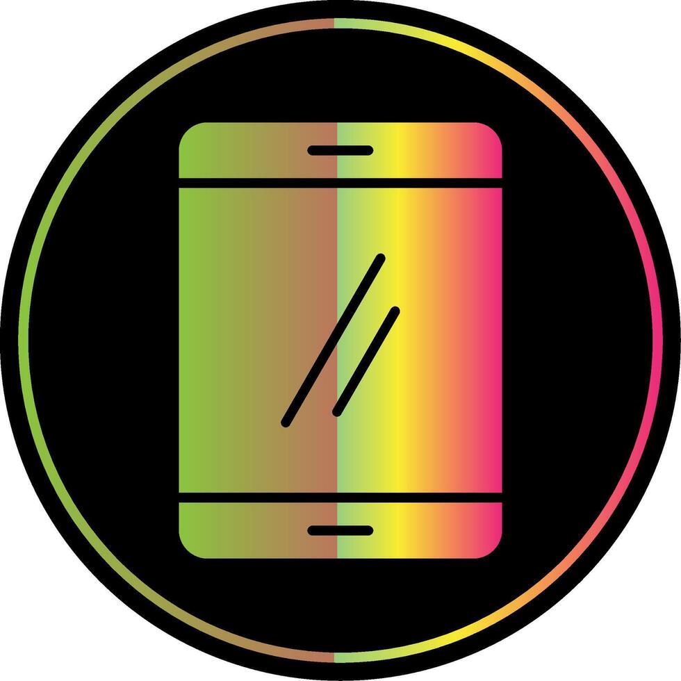 Smartphone Glyph Due Color Icon Design vector