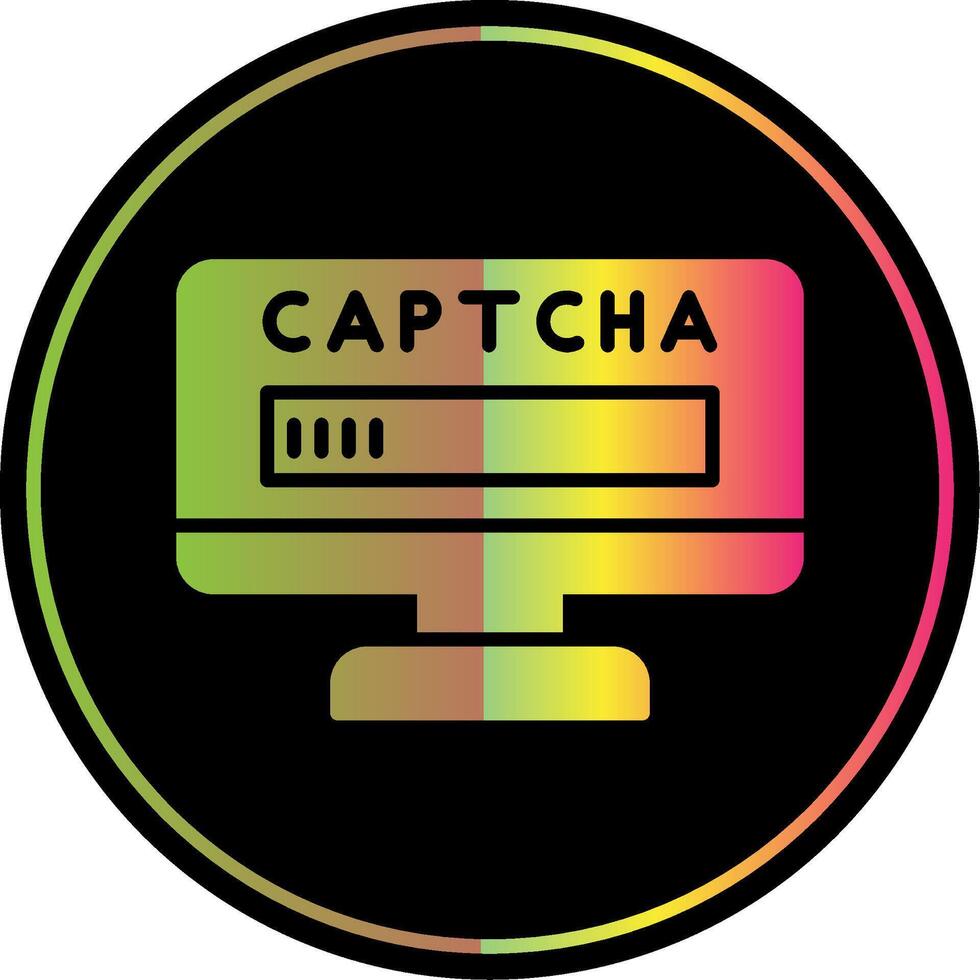 Captcha Glyph Due Color Icon Design vector