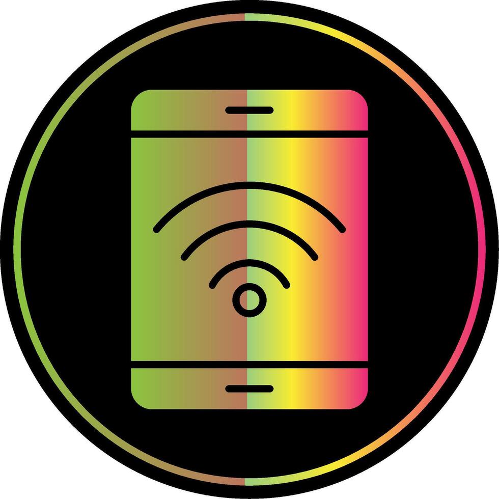 Wifi Glyph Due Color Icon Design vector