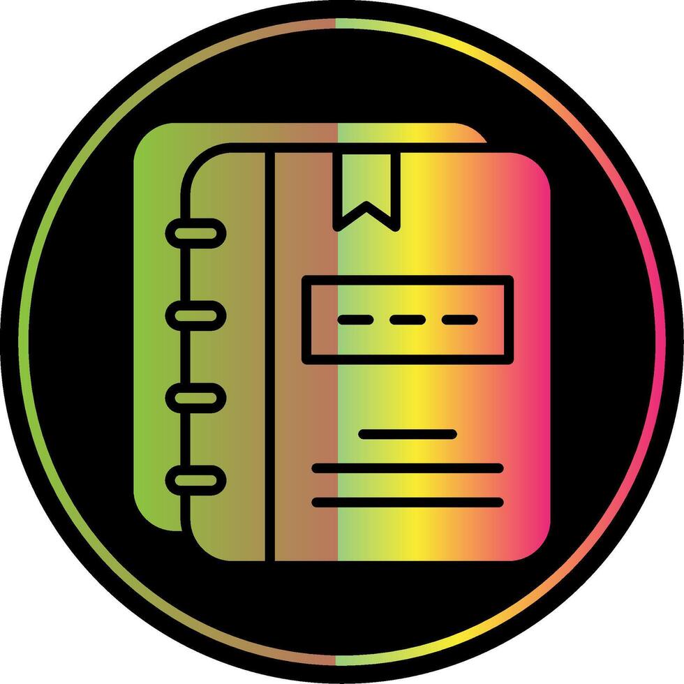 Notebooks Glyph Due Color Icon Design vector