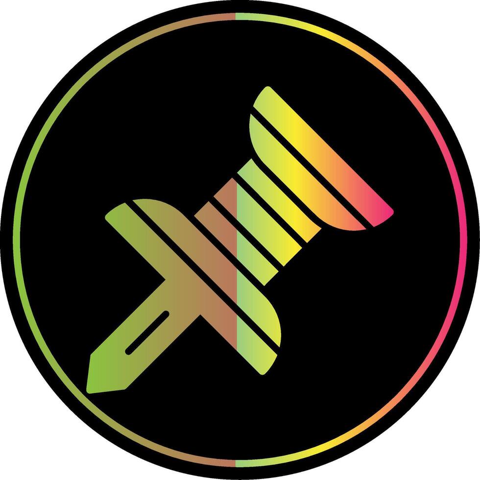 Push Pin Glyph Due Color Icon Design vector
