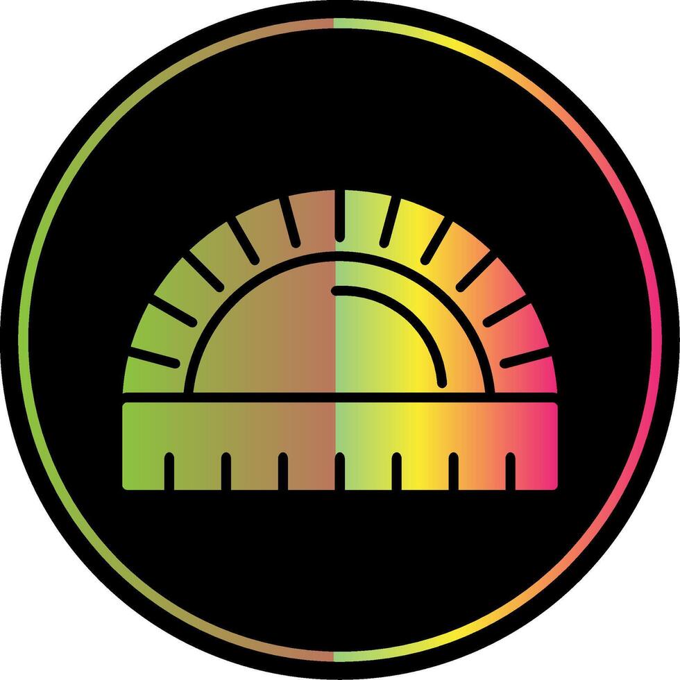 Ruler Glyph Due Color Icon Design vector