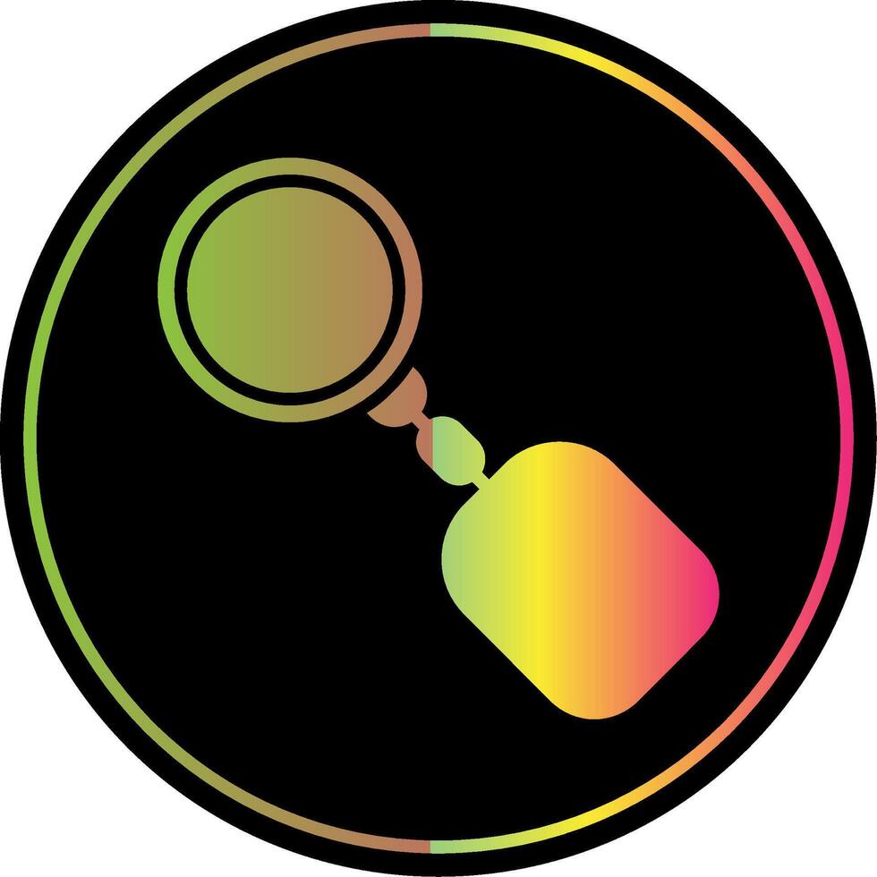 Key Ring Glyph Due Color Icon Design vector
