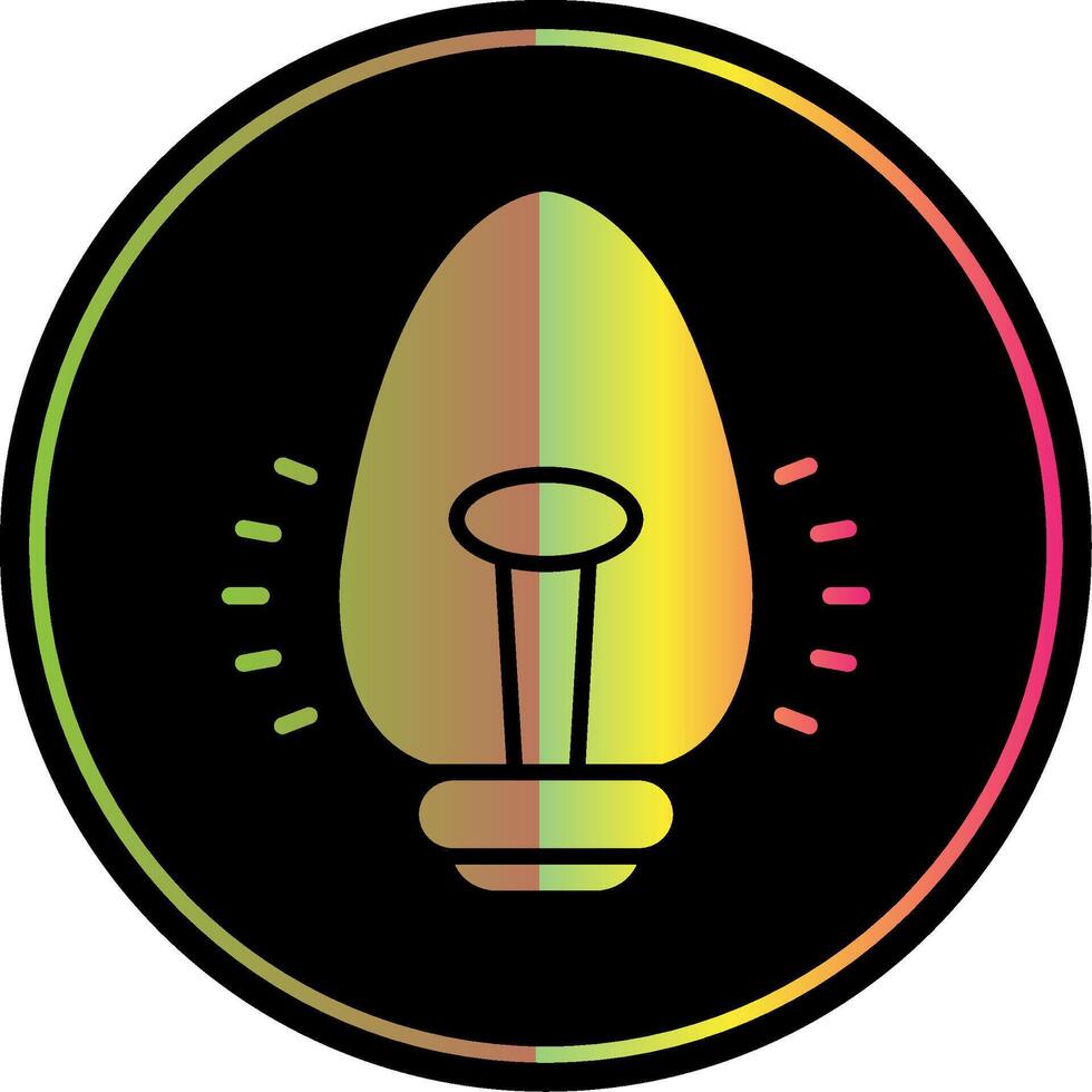Light Bulb Glyph Due Color Icon Design vector
