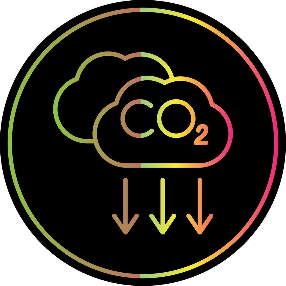 Co2 Line Gradient Due Color Icon Design vector