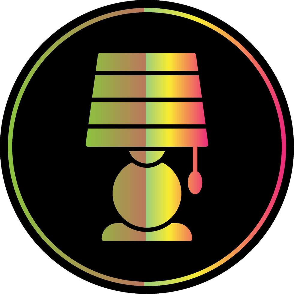 Lamp Glyph Due Color Icon Design vector