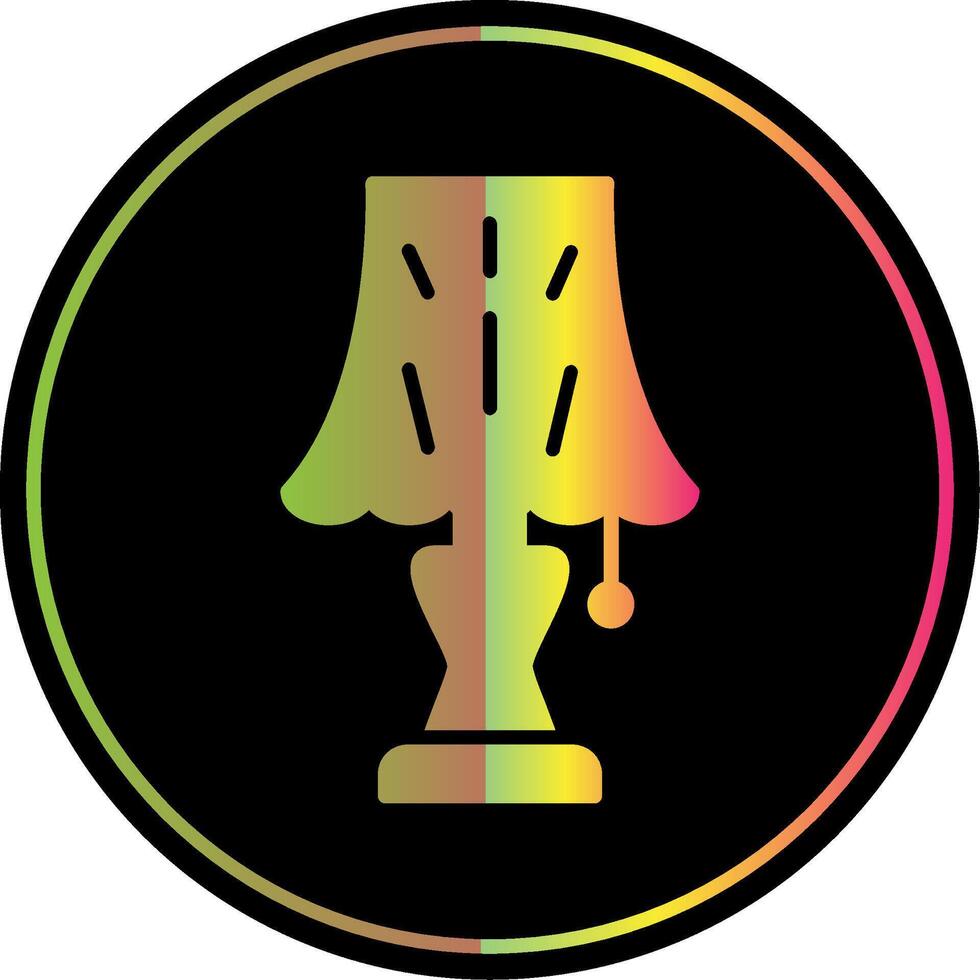 Lamp Glyph Due Color Icon Design vector