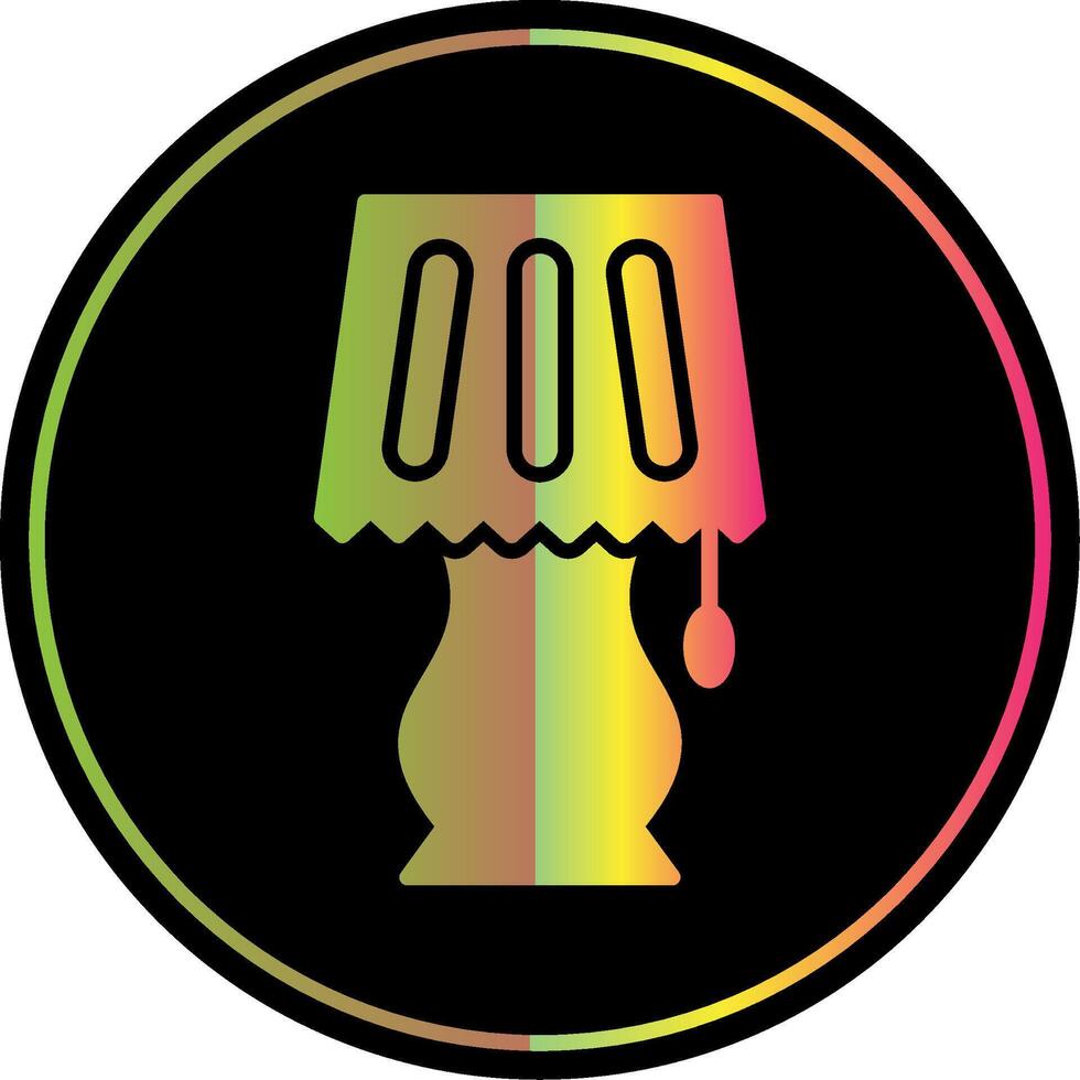 Lamp Glyph Due Color Icon Design vector