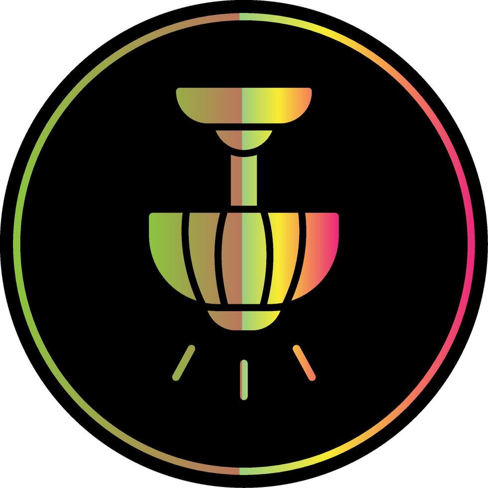Lamp Glyph Due Color Icon Design vector