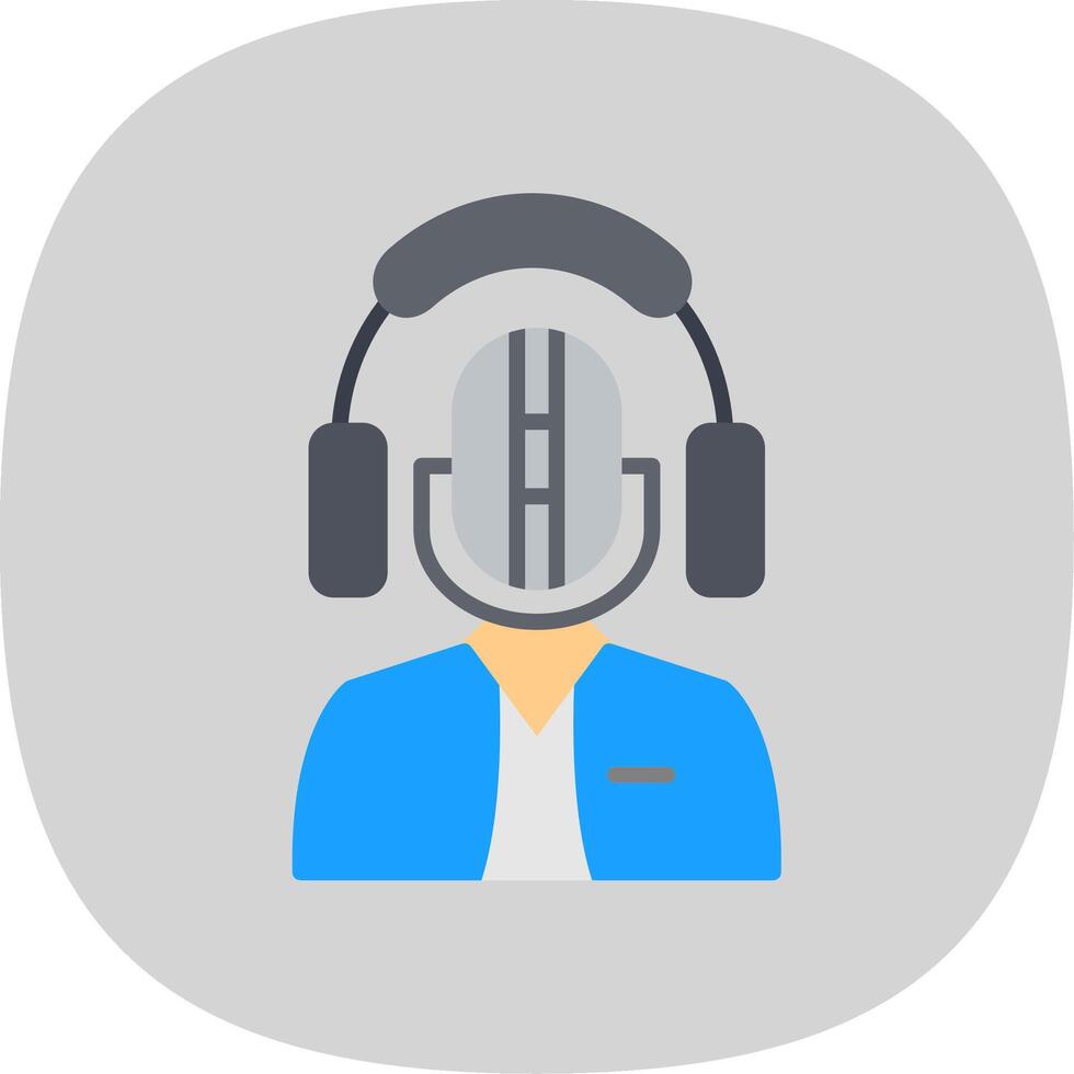 Recording Flat Curve Icon Design vector