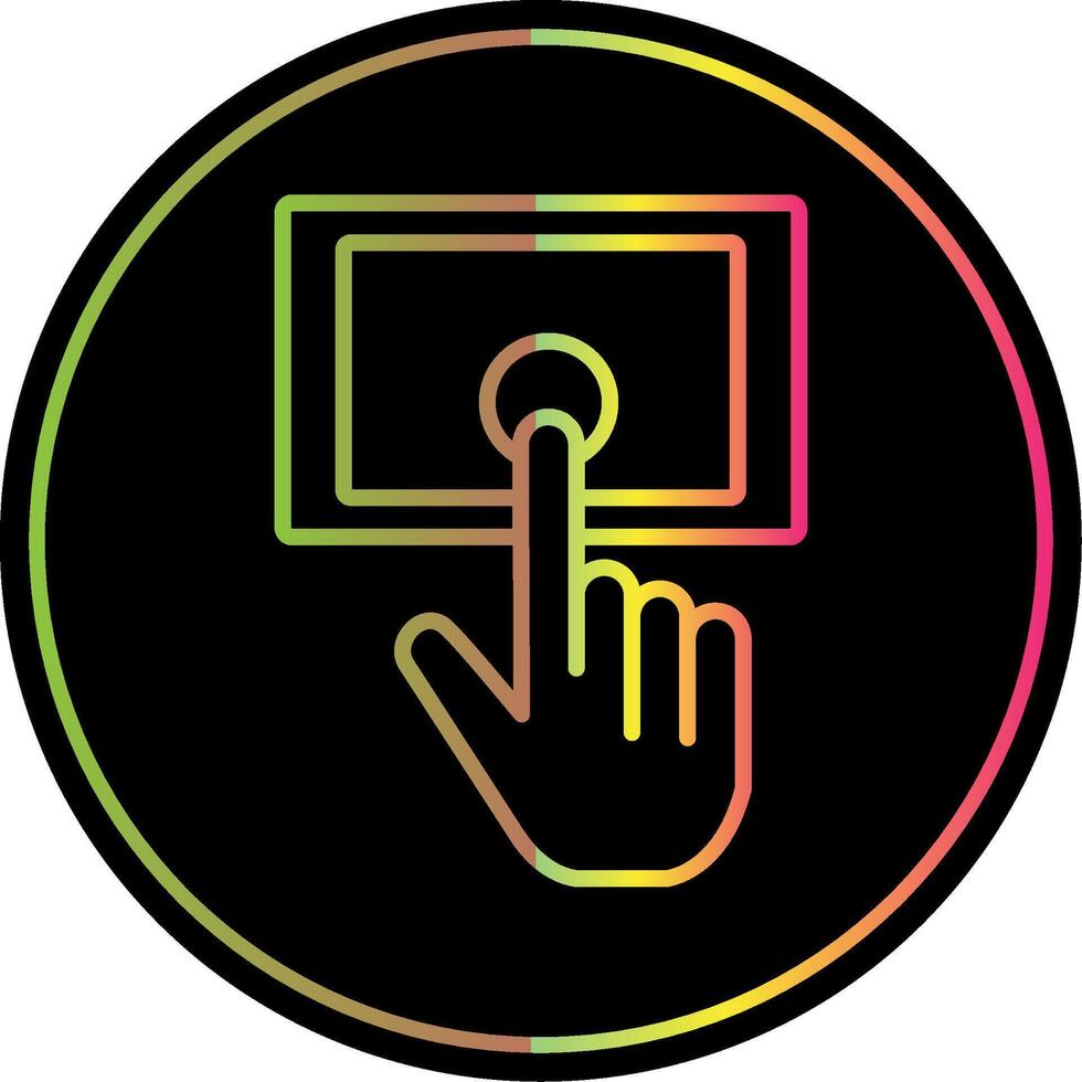 Tablet Line Gradient Due Color Icon Design vector