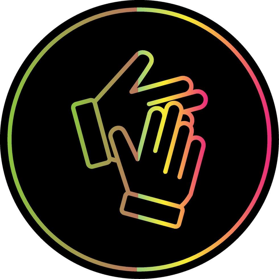 Clapping Line Gradient Due Color Icon Design vector