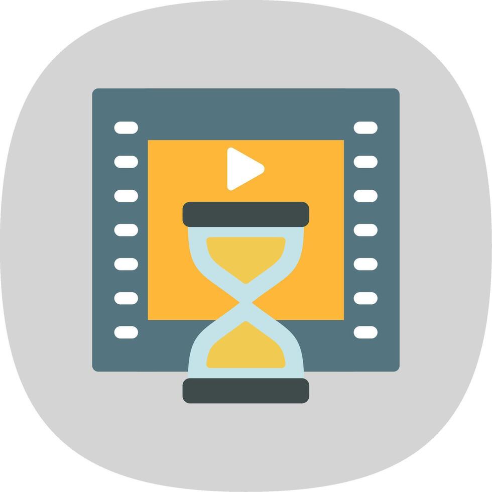 Duration Flat Curve Icon Design vector