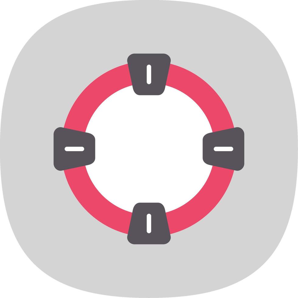 Life Saver Flat Curve Icon Design vector