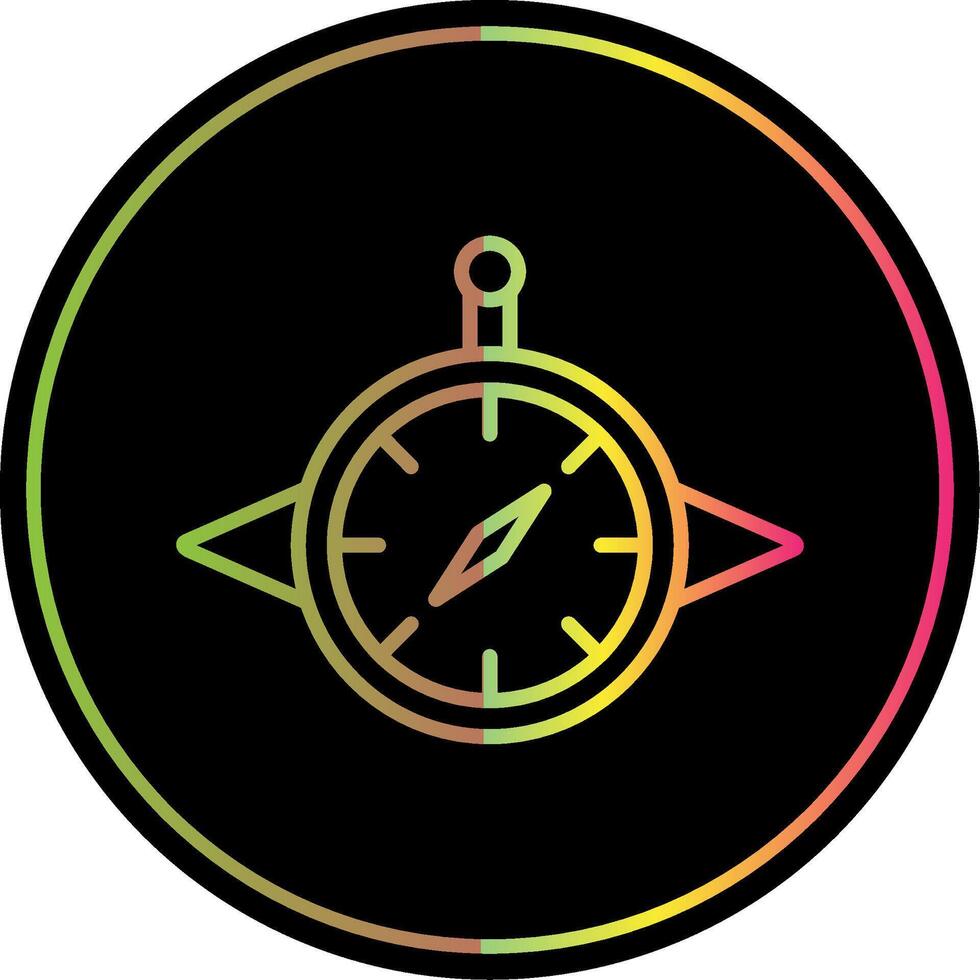 Compass Line Gradient Due Color Icon Design vector