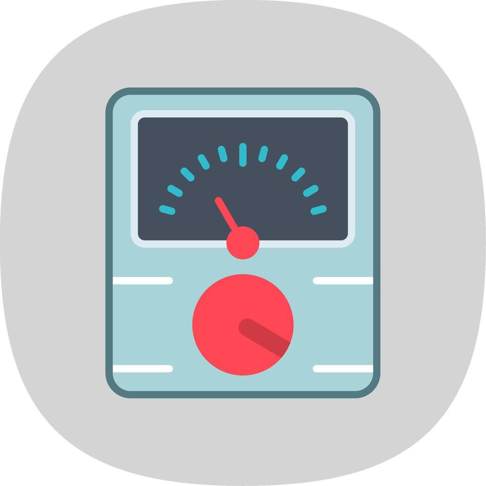 Dial Flat Curve Icon Design vector