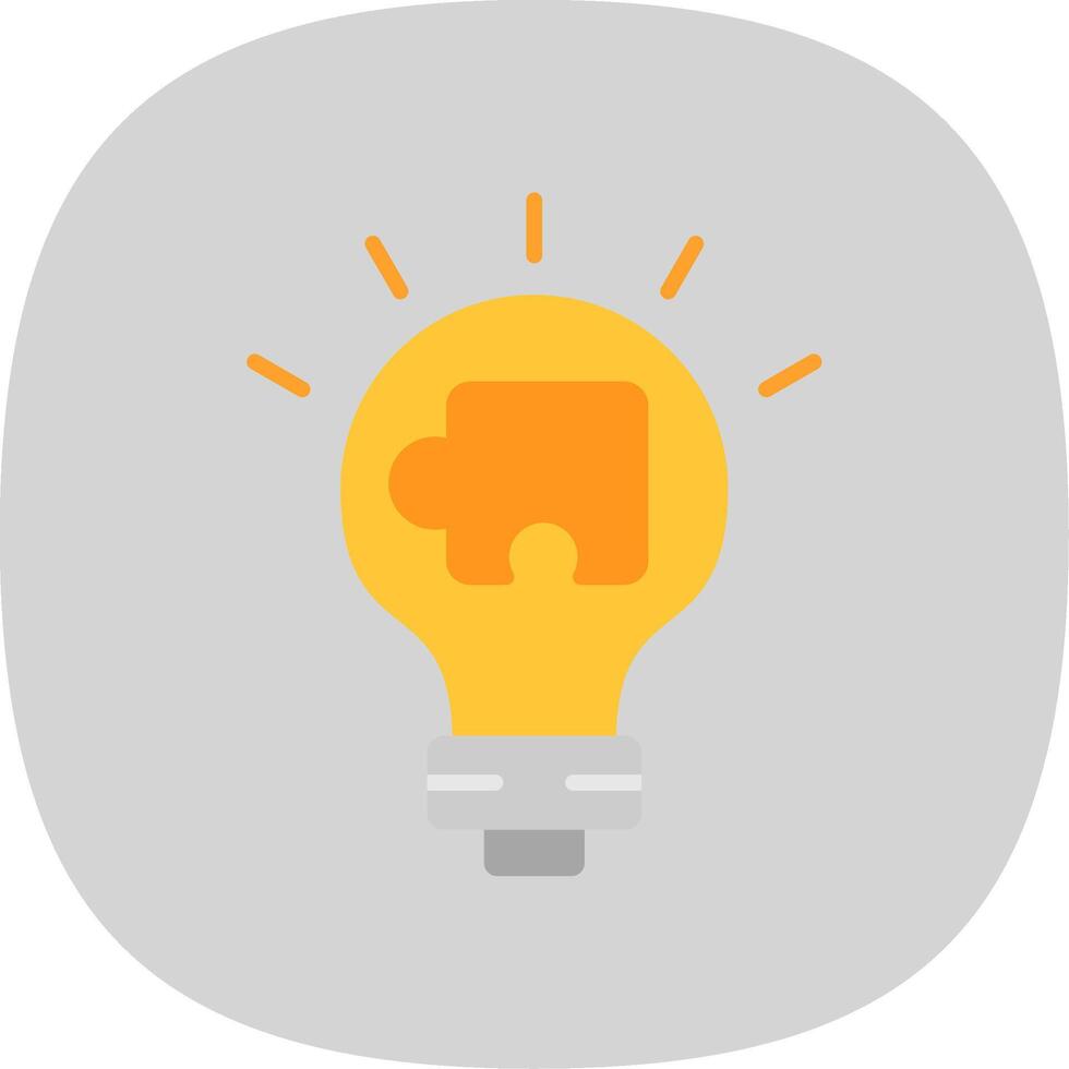 Solution Flat Curve Icon Design vector