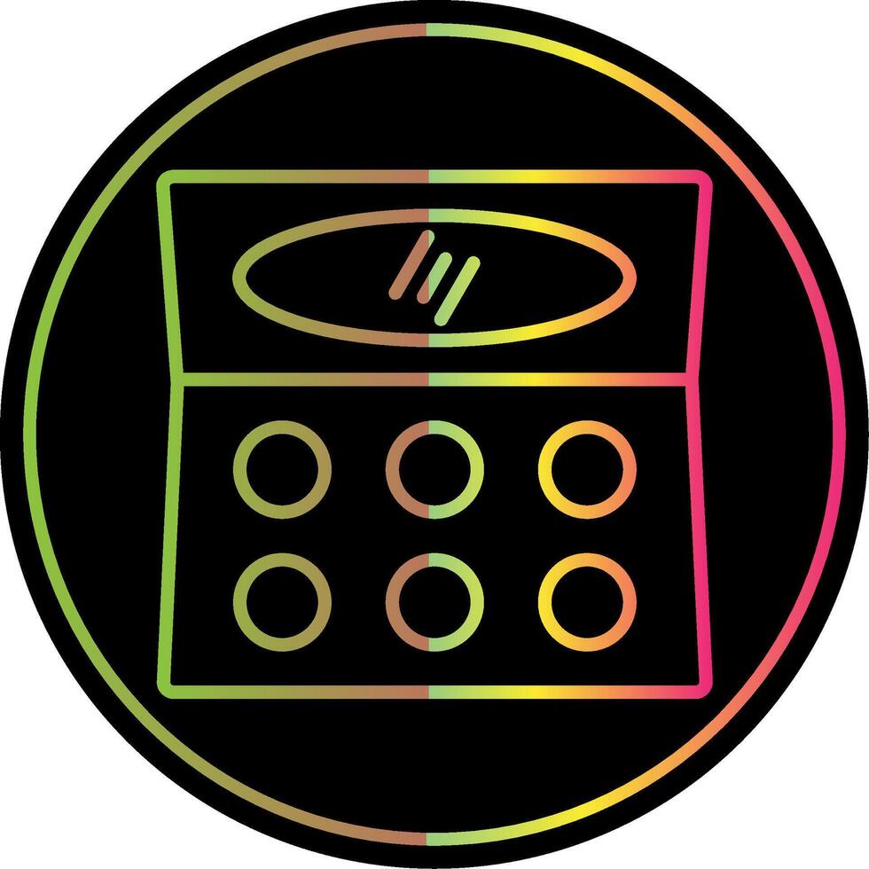 Contour Line Gradient Due Color Icon Design vector