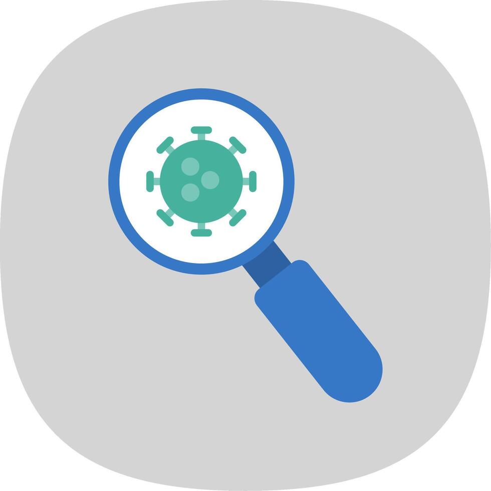 Detection Flat Curve Icon Design vector