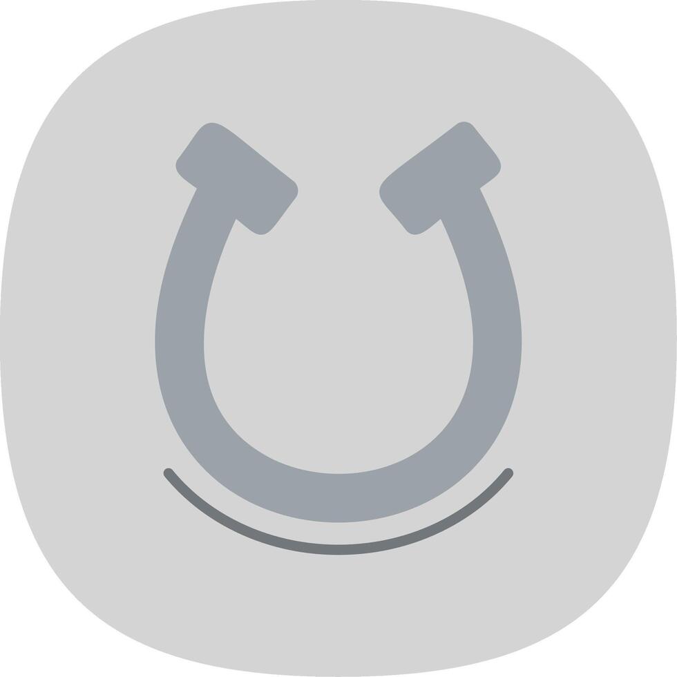 Horseshoe Flat Curve Icon Design vector