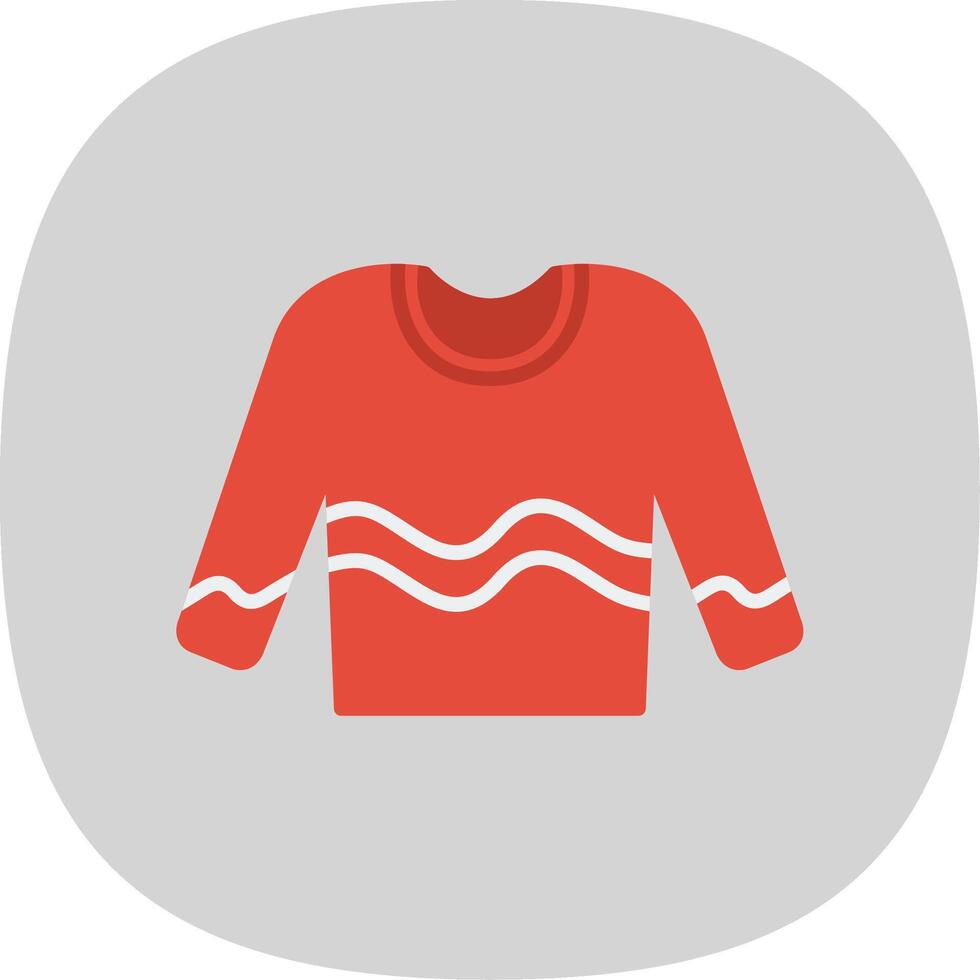 Jumper Flat Curve Icon Design vector